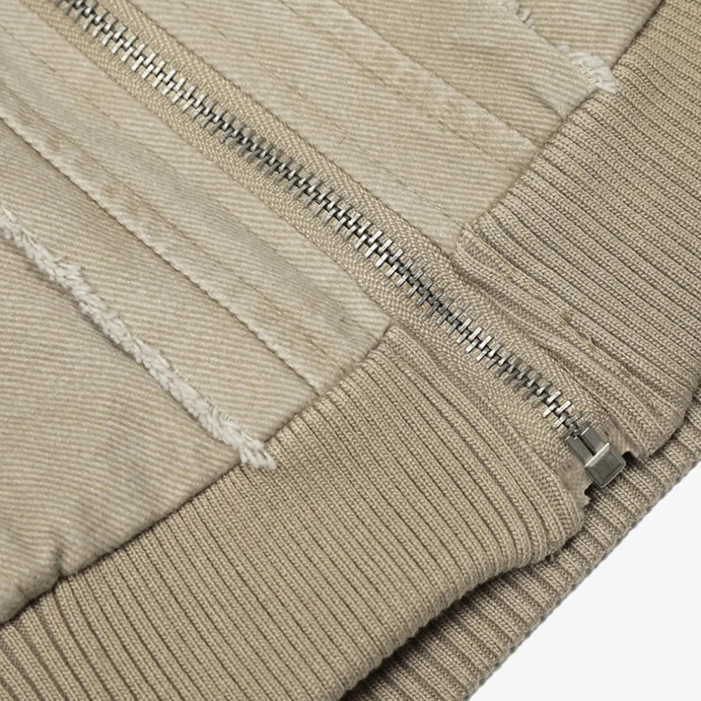 Retro Washed Fleece-lined Hooded Work Jacket