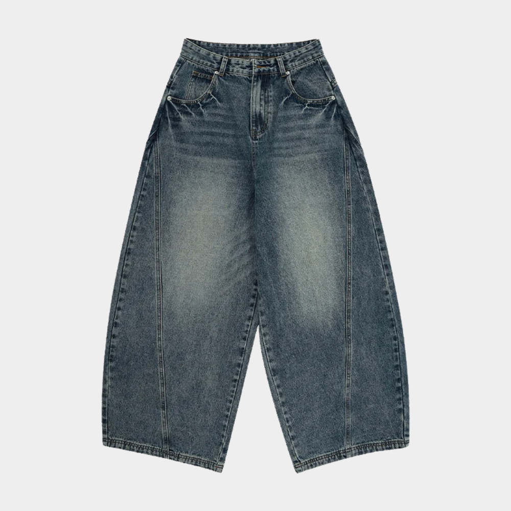 Baggy Barrel Jeans - Vintage Blue