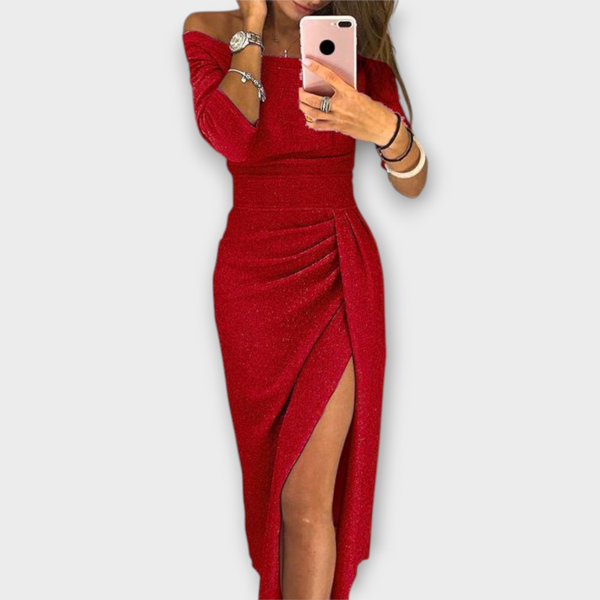 Lena | Élégante robe sans épaules