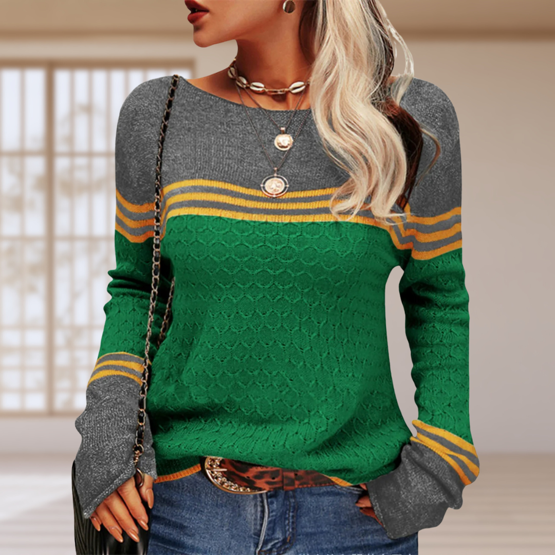 Beatriz | T-shirt décontractée en maille rayée