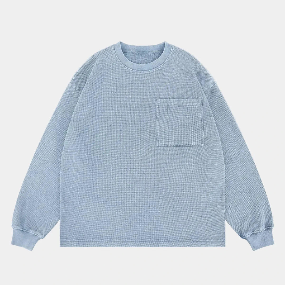 Waffle Pocket Long-Sleeve