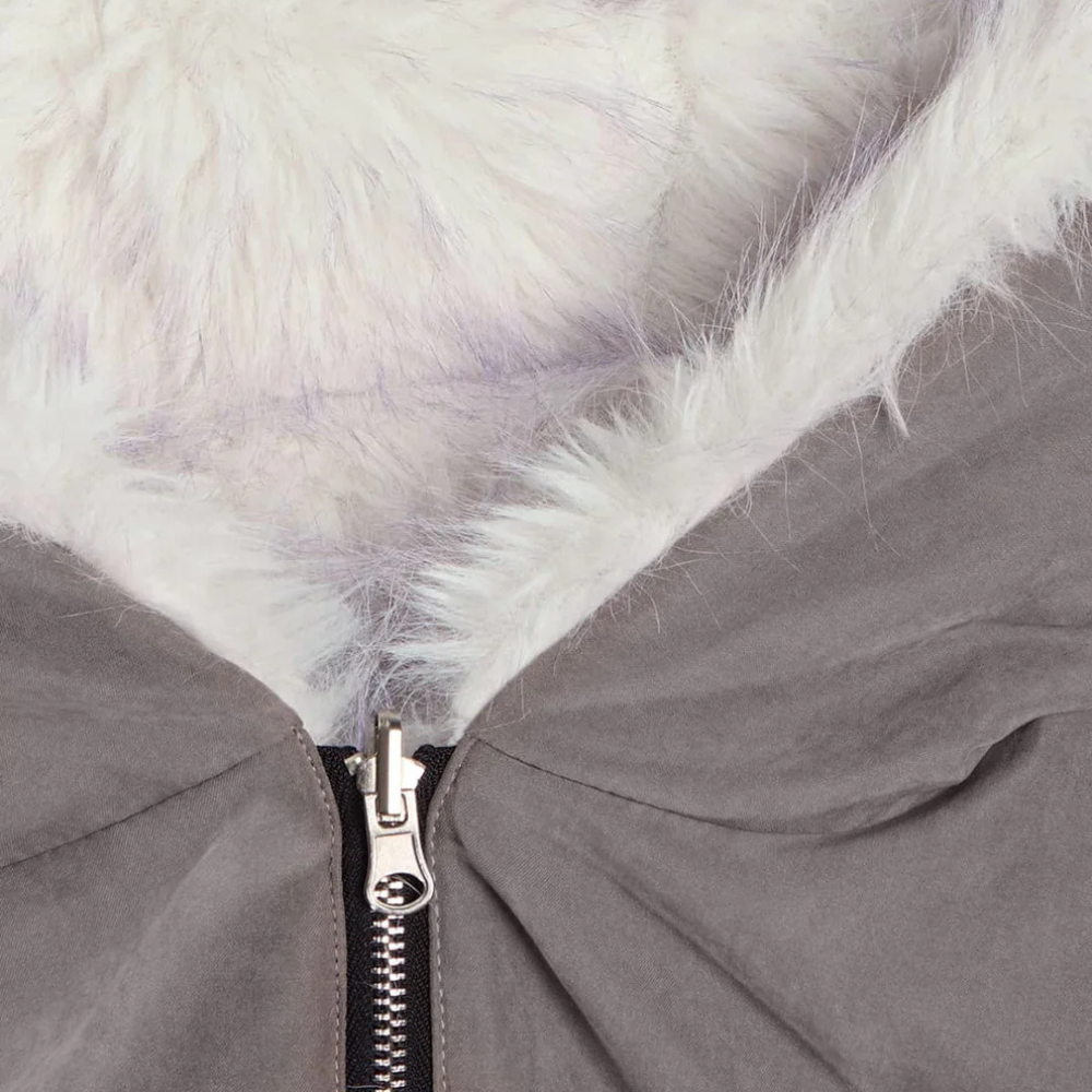 Oversized Reversible Fur Hooded Jacket