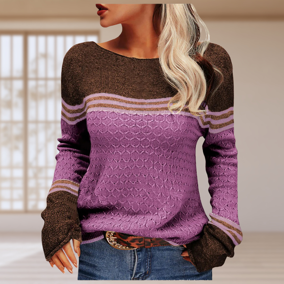 Beatriz | T-shirt décontractée en maille rayée