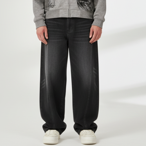 'Rogue' Washed Wide Jeans