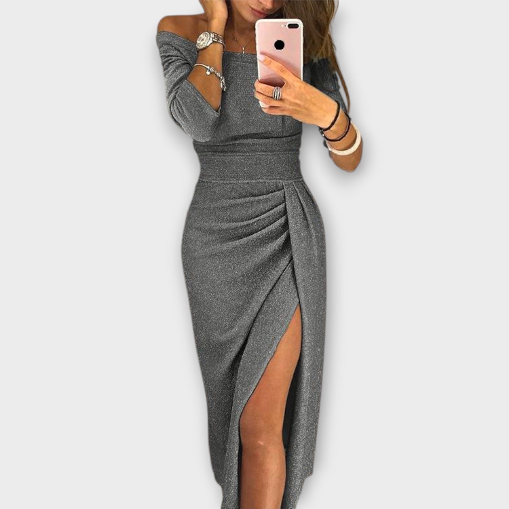 Lena | Élégante robe sans épaules