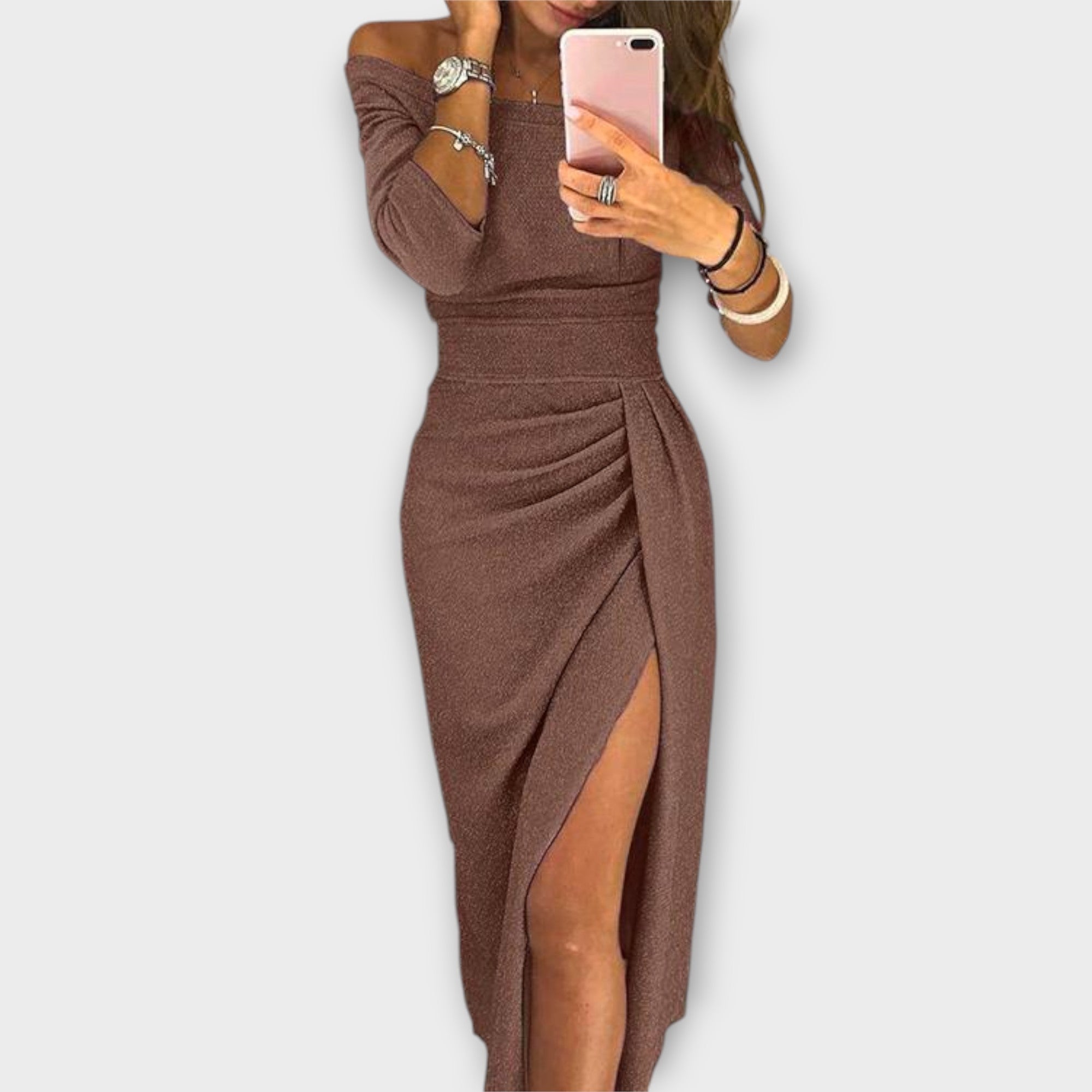 Lena | Élégante robe sans épaules