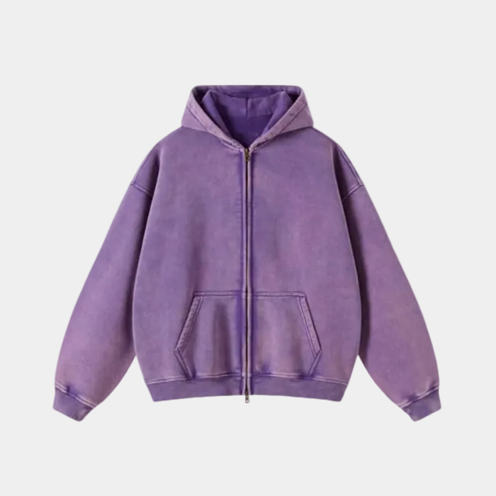 Heavyweight Zipped Hoodie - Pink