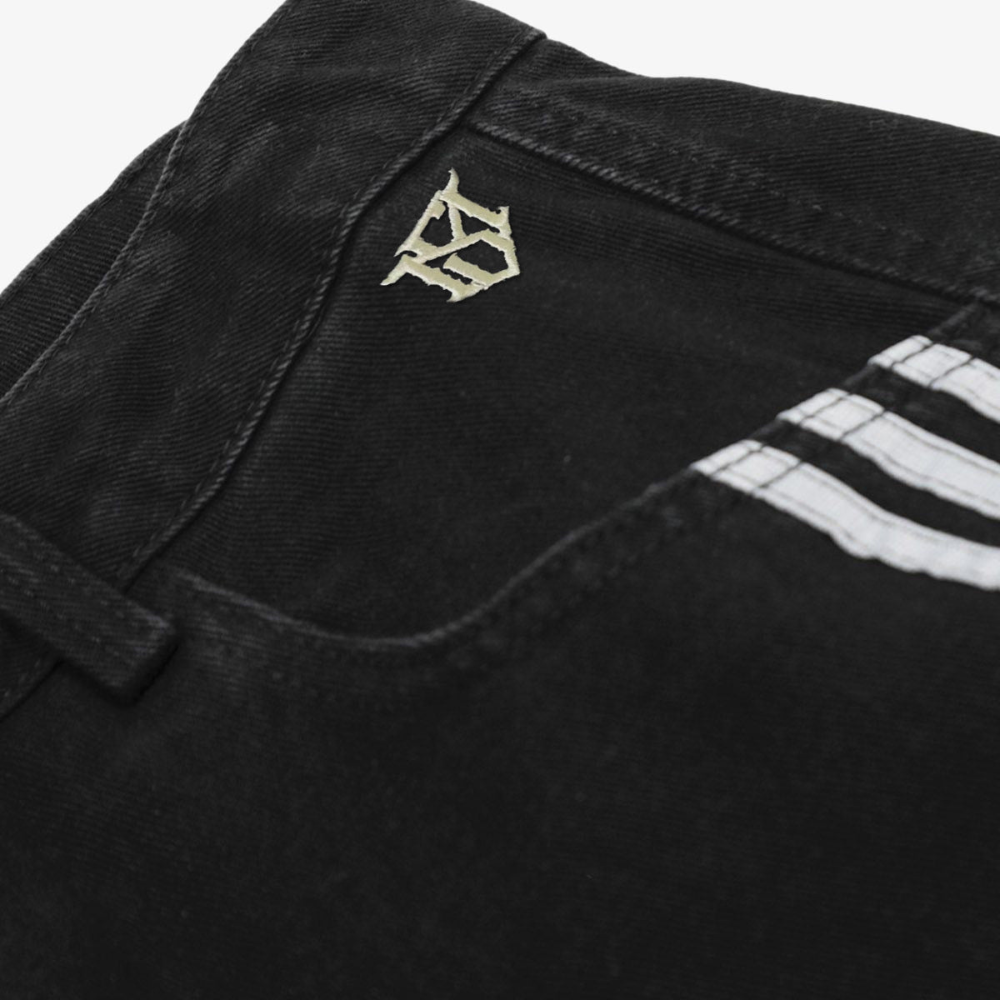 Denim Striped Barrel Jeans - Blue