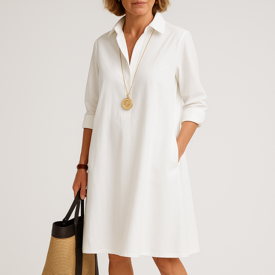 Bettina | Robe chemise ample avec col classique