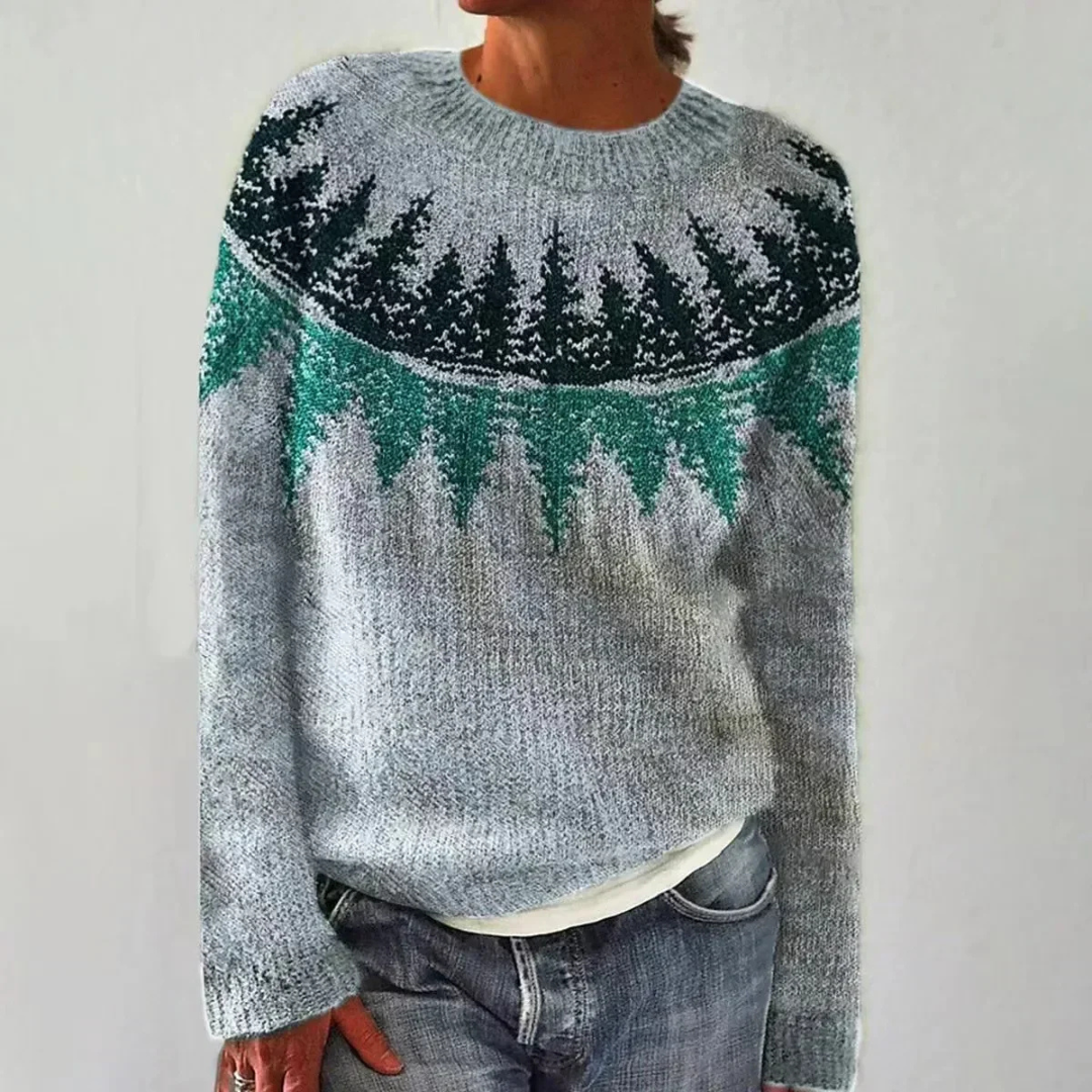 Mercedes | Pullover en tricot d'hiver avec motif