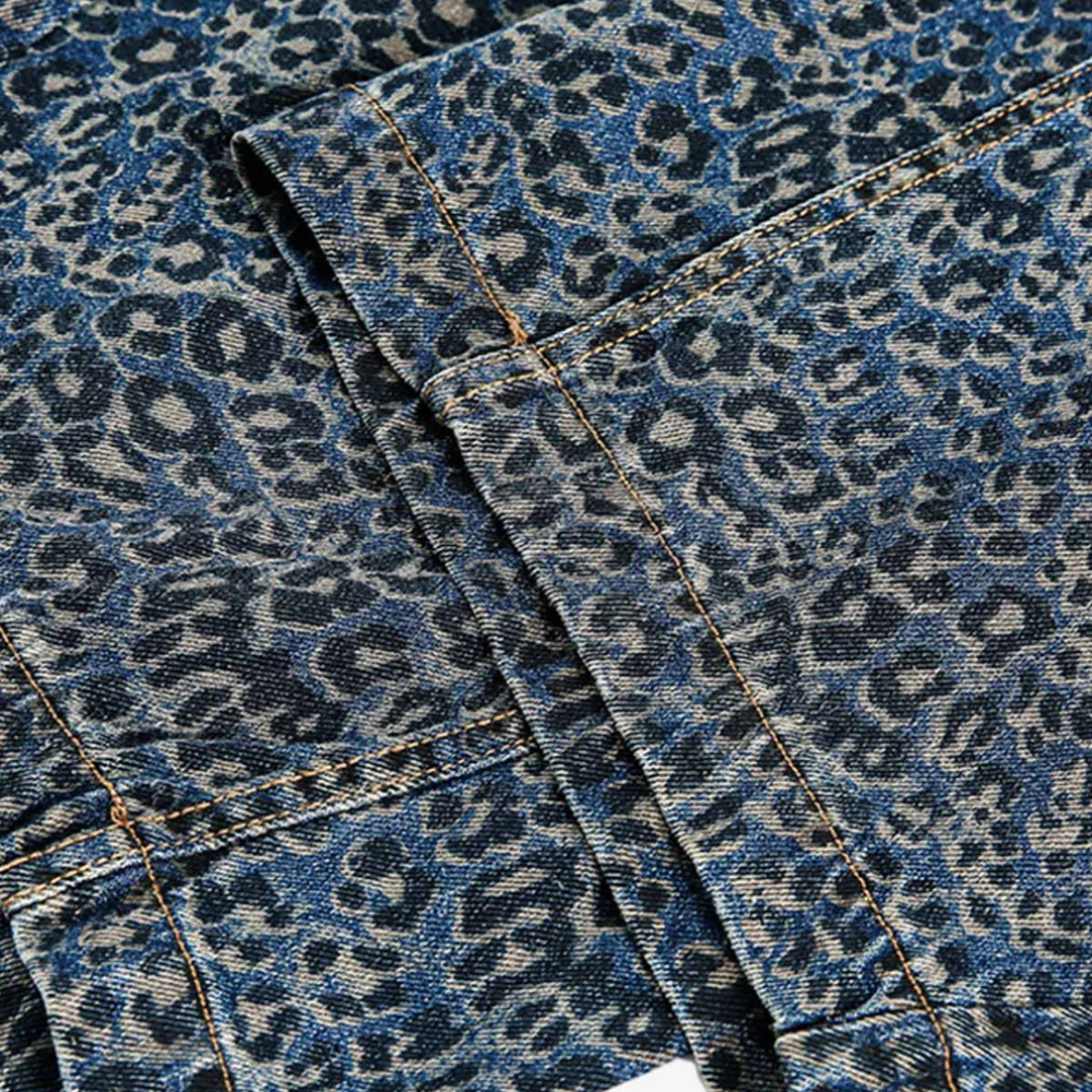 Denim Street Leopard Print Barrel Jeans