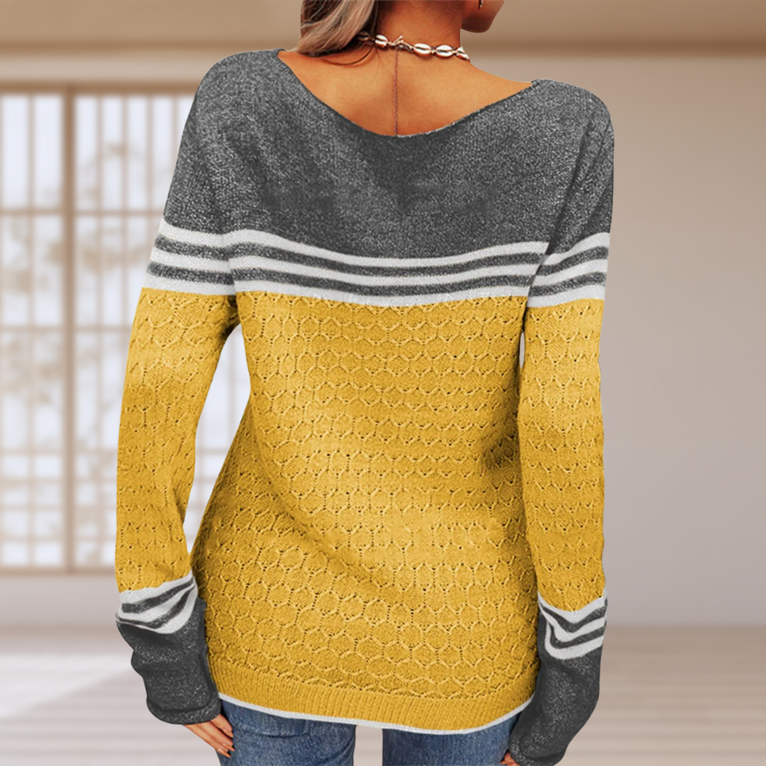 Beatriz | T-shirt décontractée en maille rayée