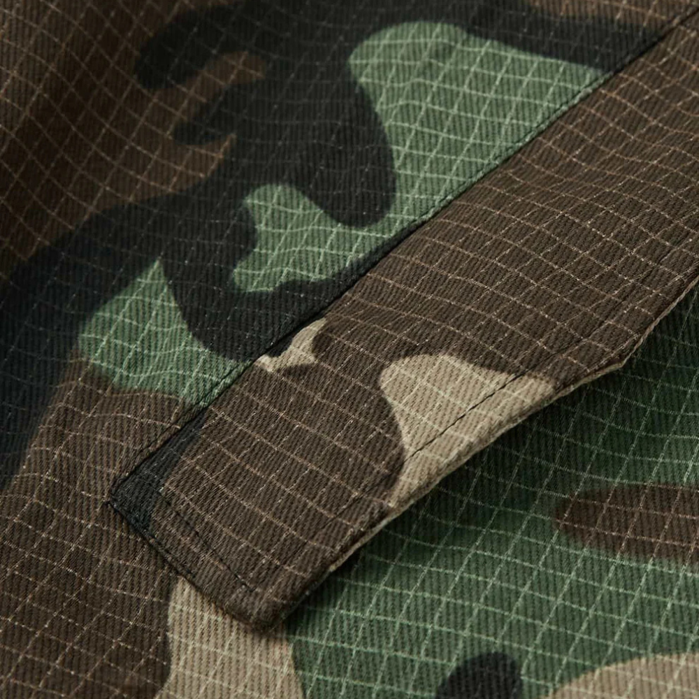 Camouflage Fur Collar Reversible Cotton Jacket