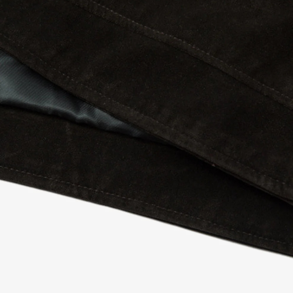 Retro Unique Metal Button Suede Lapel Bomber Jacket