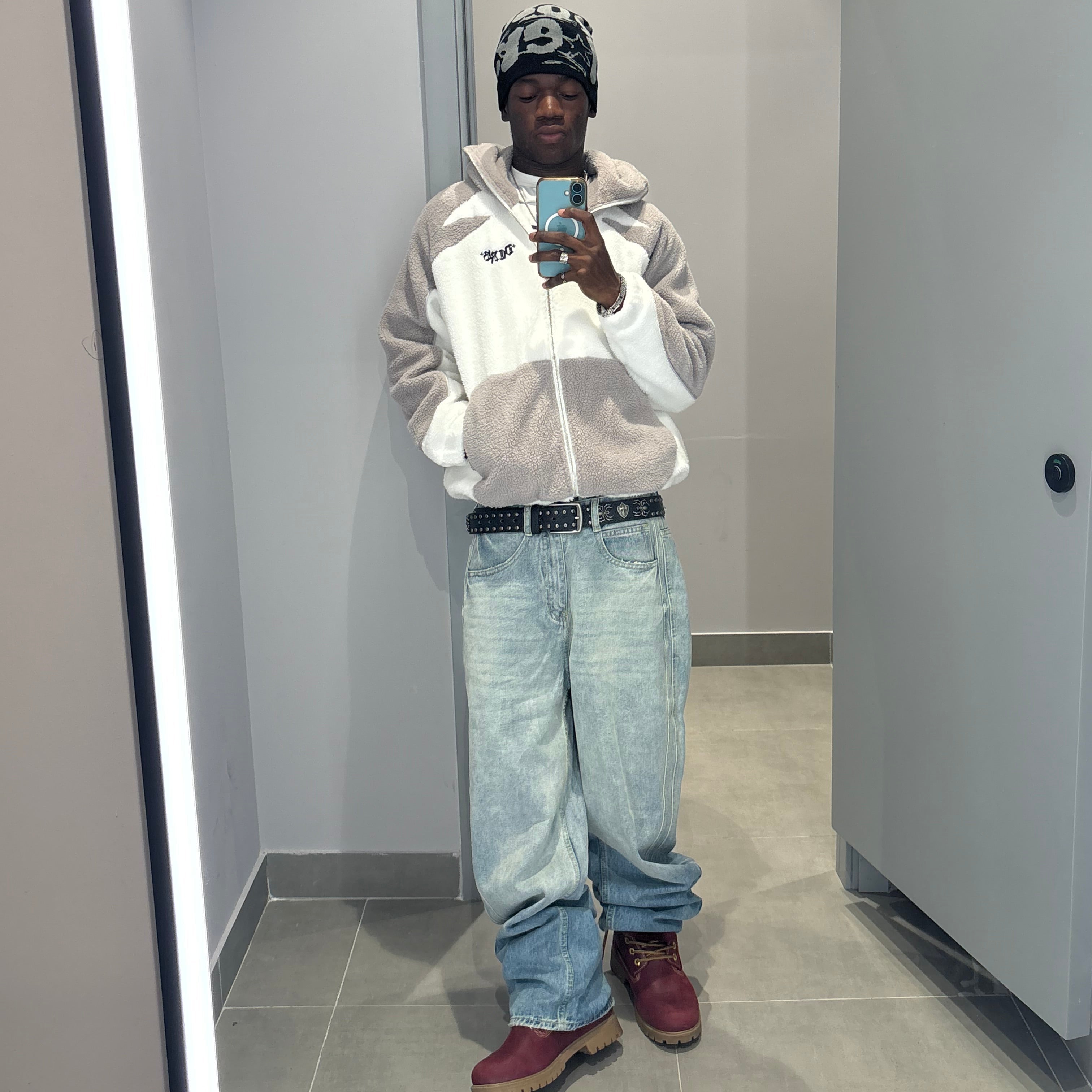 DCRB White Washed Baggy Denim Jeans