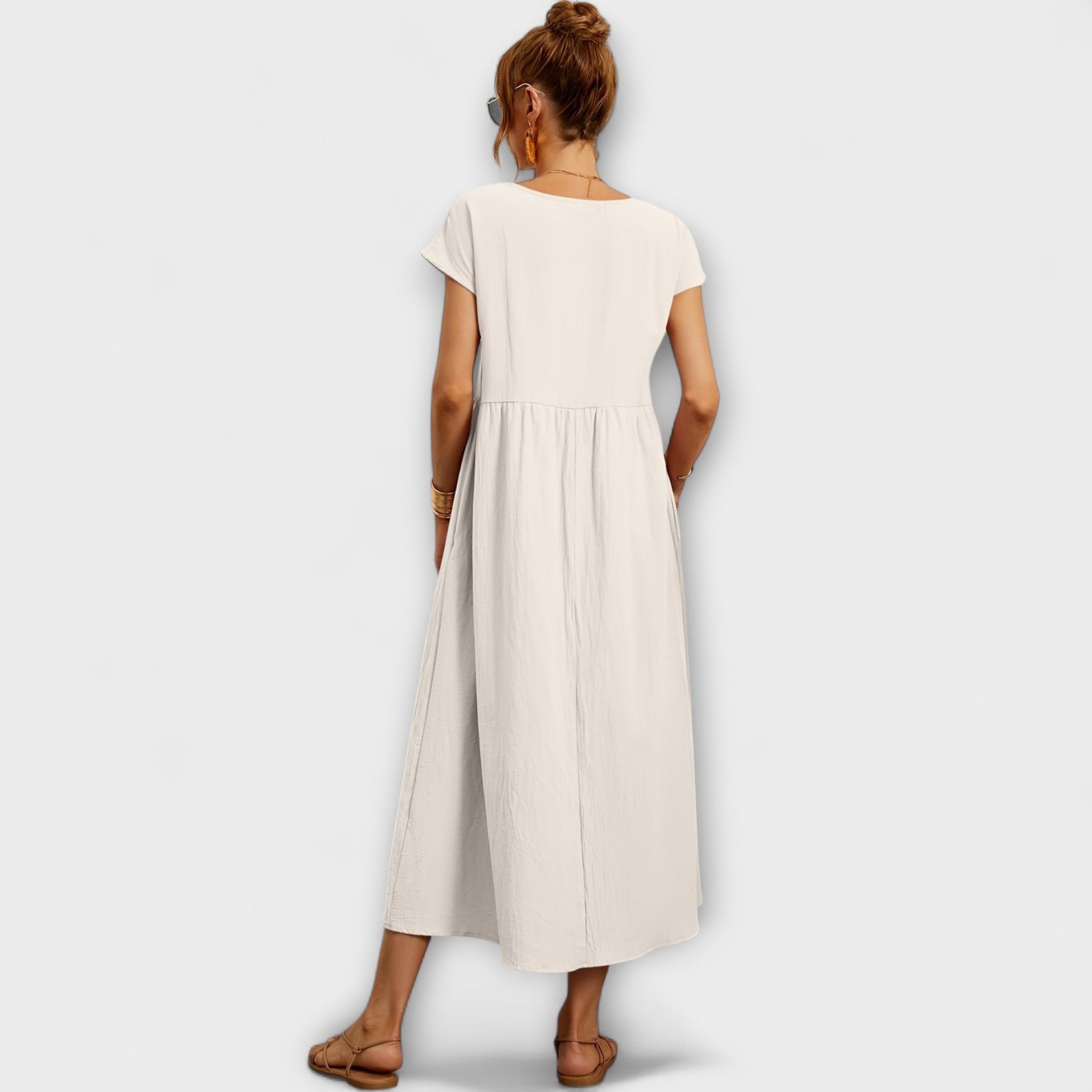 Magnolia | Robe midi avec poches et coupe décontractée