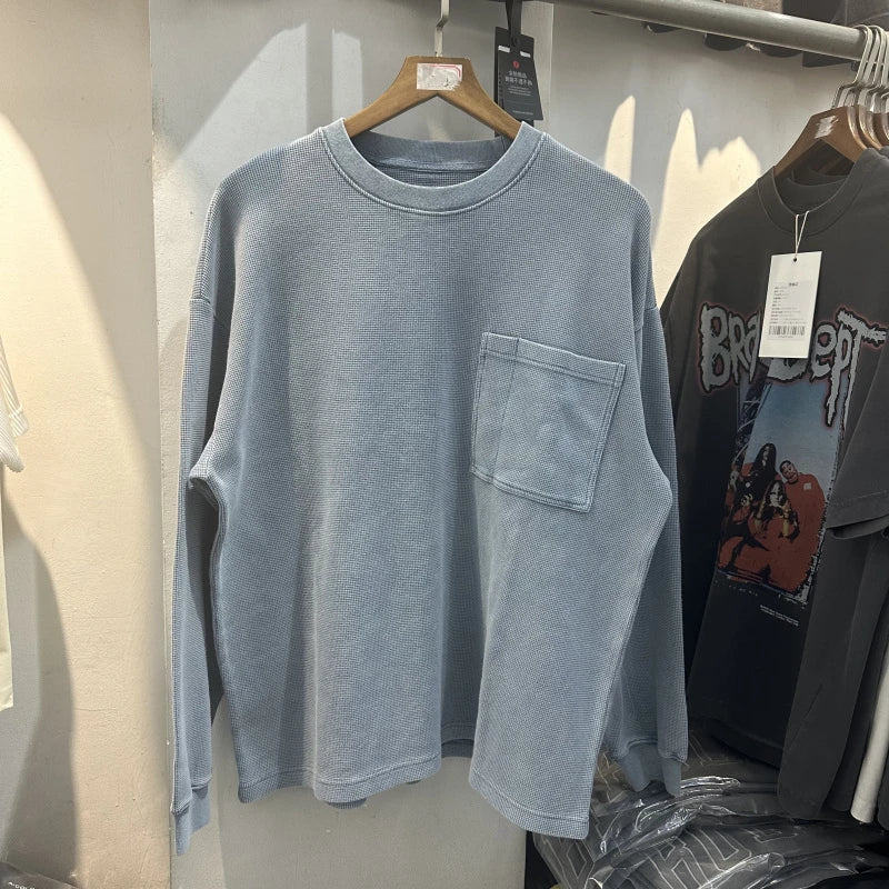 Waffle Pocket Long-Sleeve
