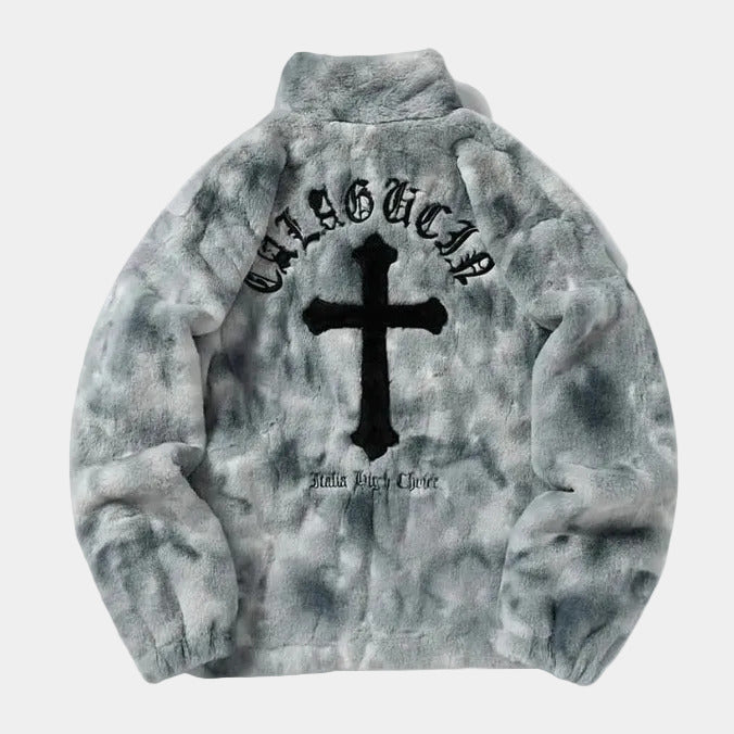 Vintage Warm Cross Fleece Jacket