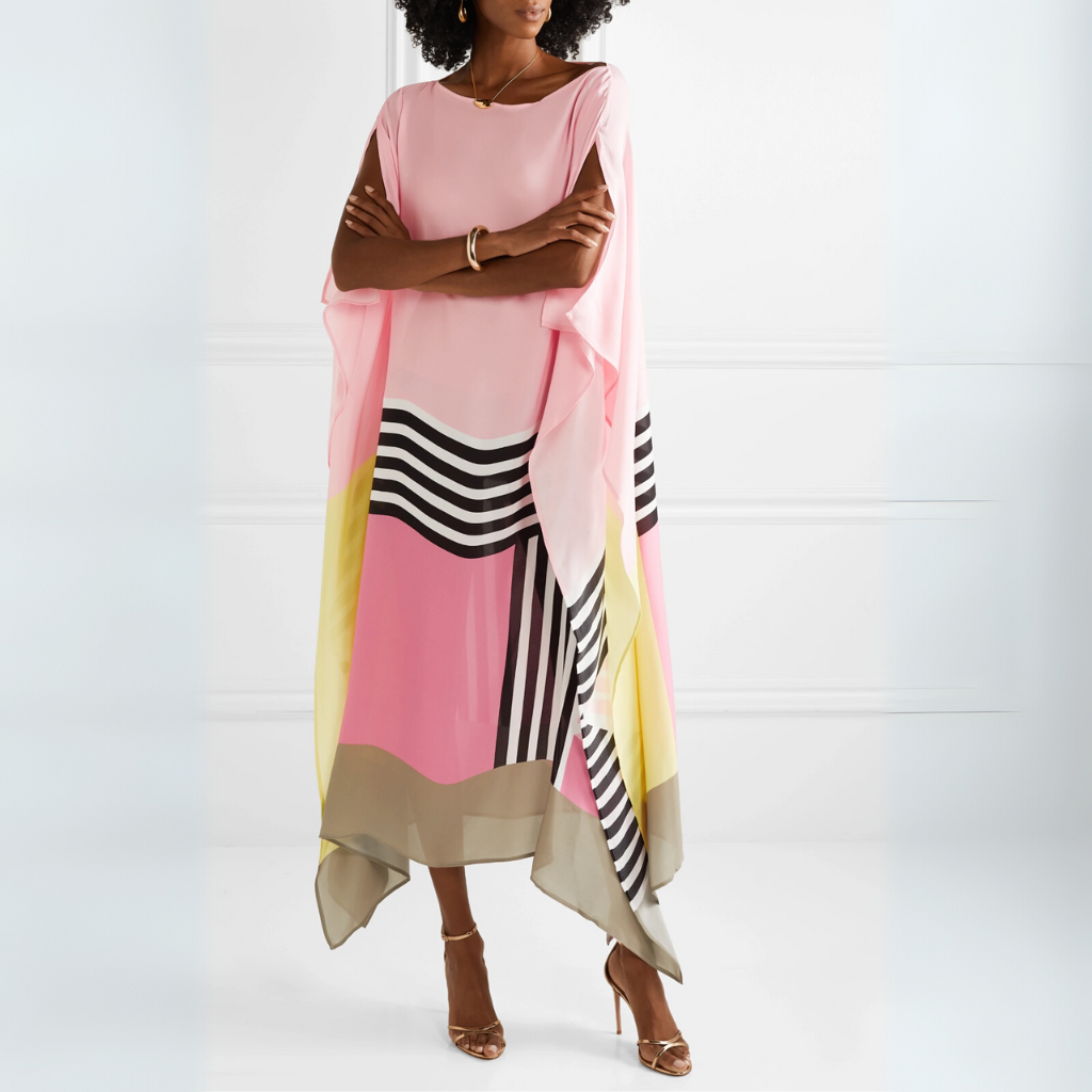 Iria | Caftan Élégant avec Imprimé Géométrique