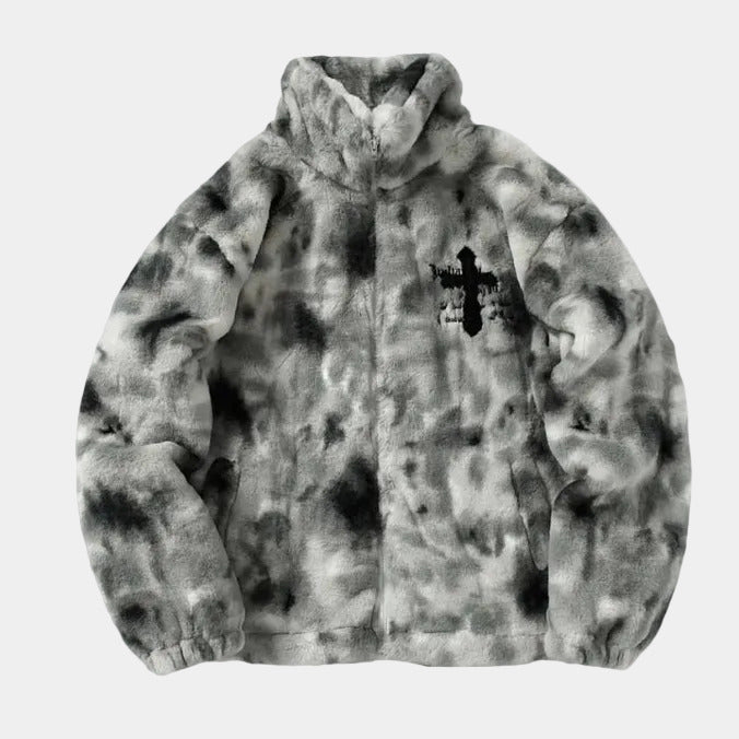 Vintage Warm Cross Fleece Jacket