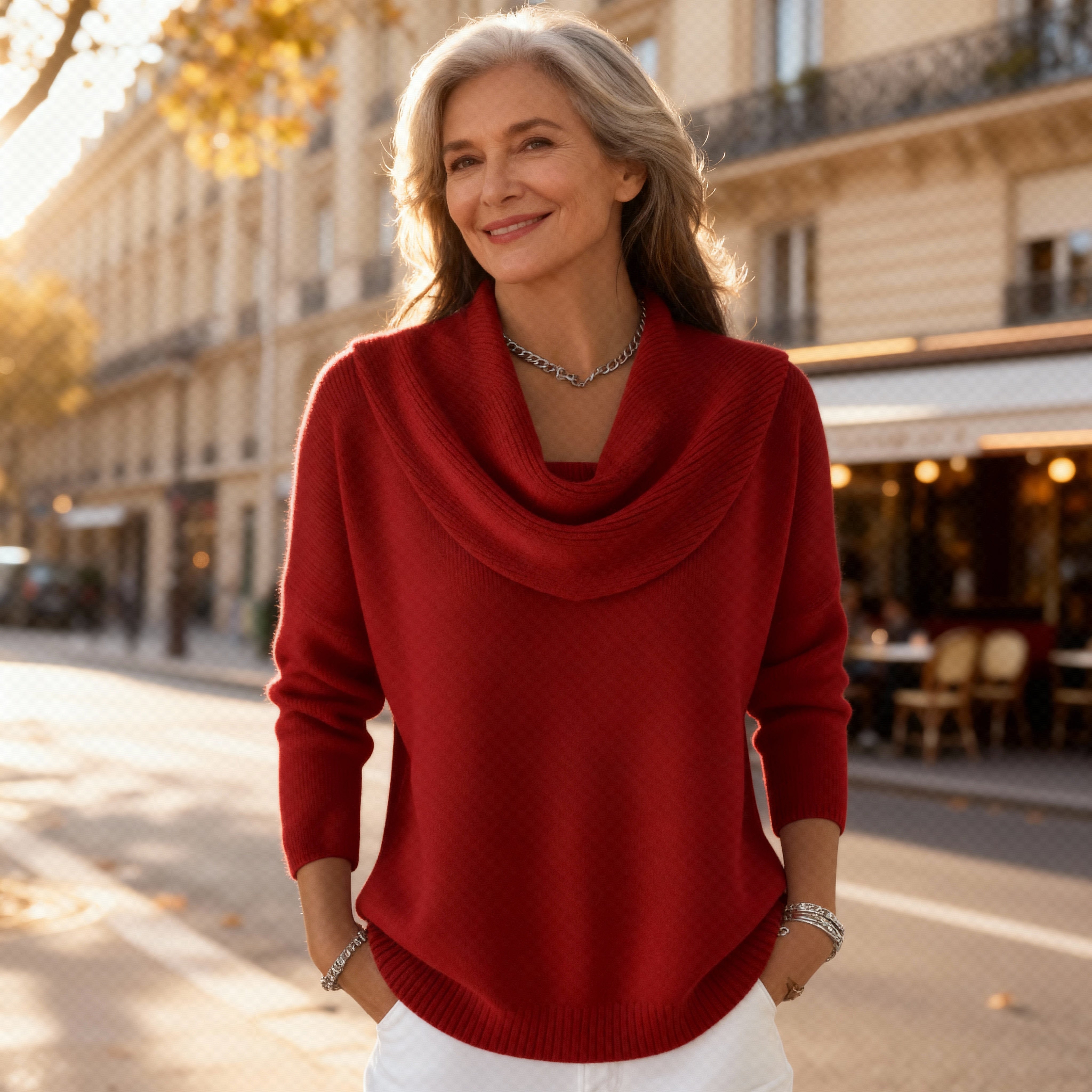 Marisse | Pull à Col Drapé Élégant